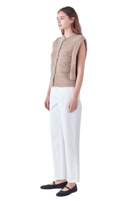 Chunky Textured Knit Vest