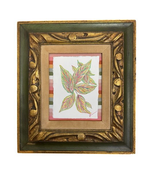 Jenn Leverett Art - Multicolor Botanical on Deckled Paper