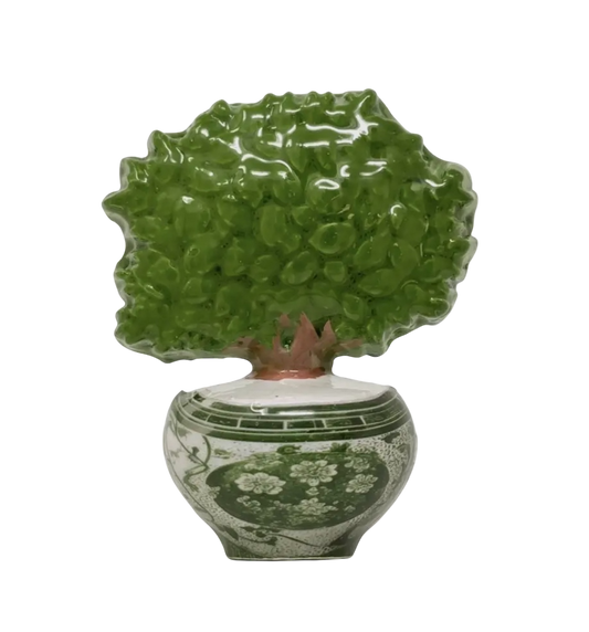 Green Cachepot Topiary Napkin Ring