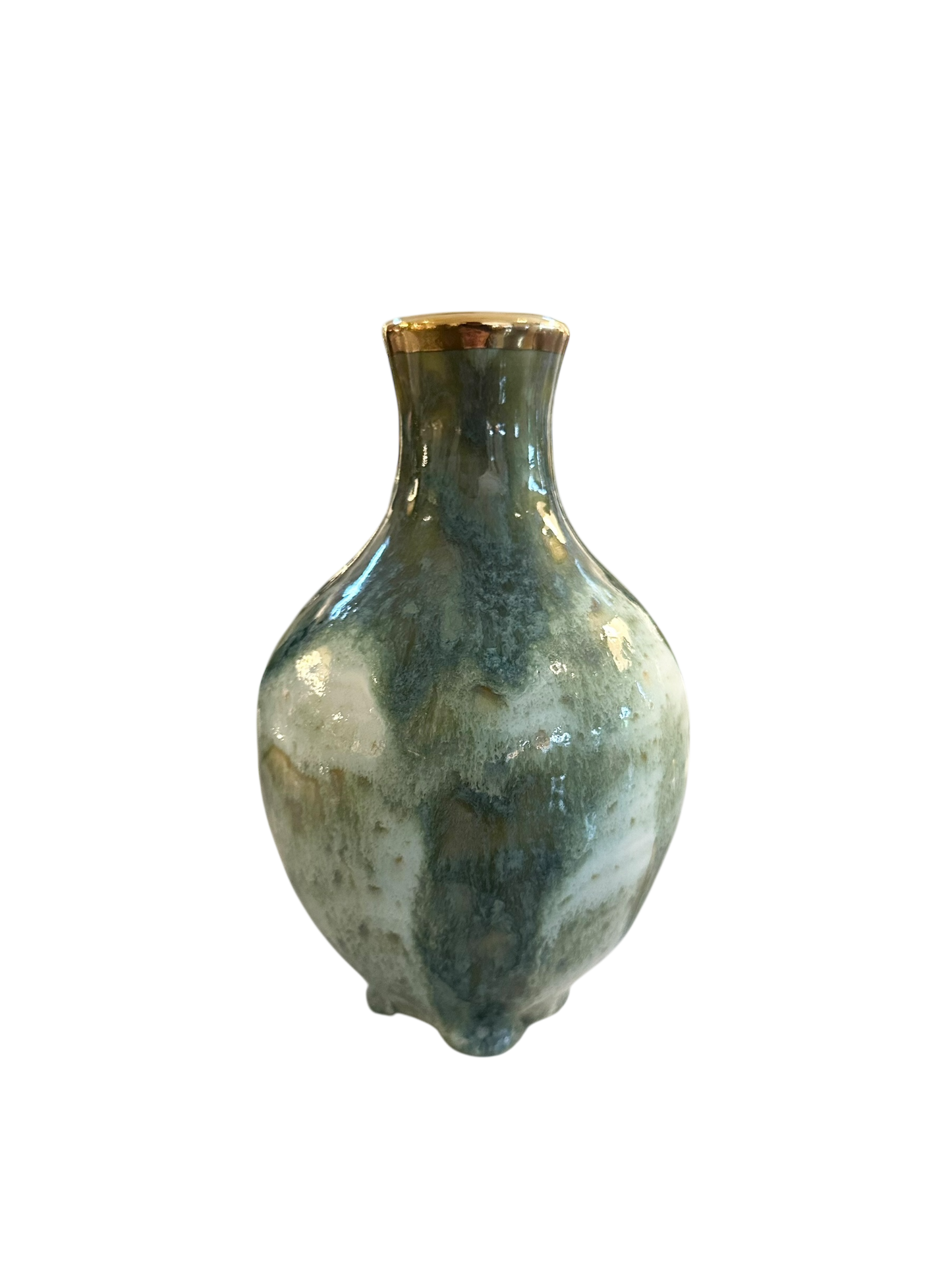 Athens Mini Vase - Gold Luster Rim