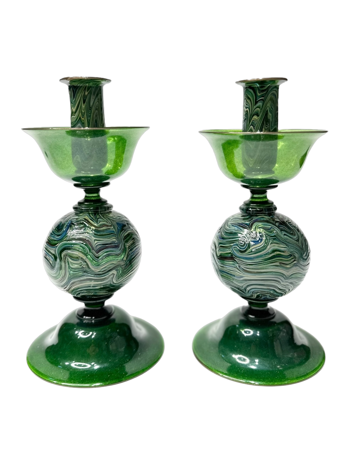 Hand-Blown Candlesticks by Davide Fuin