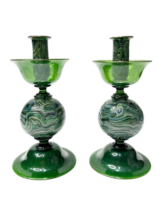 Hand-Blown Candlesticks by Davide Fuin