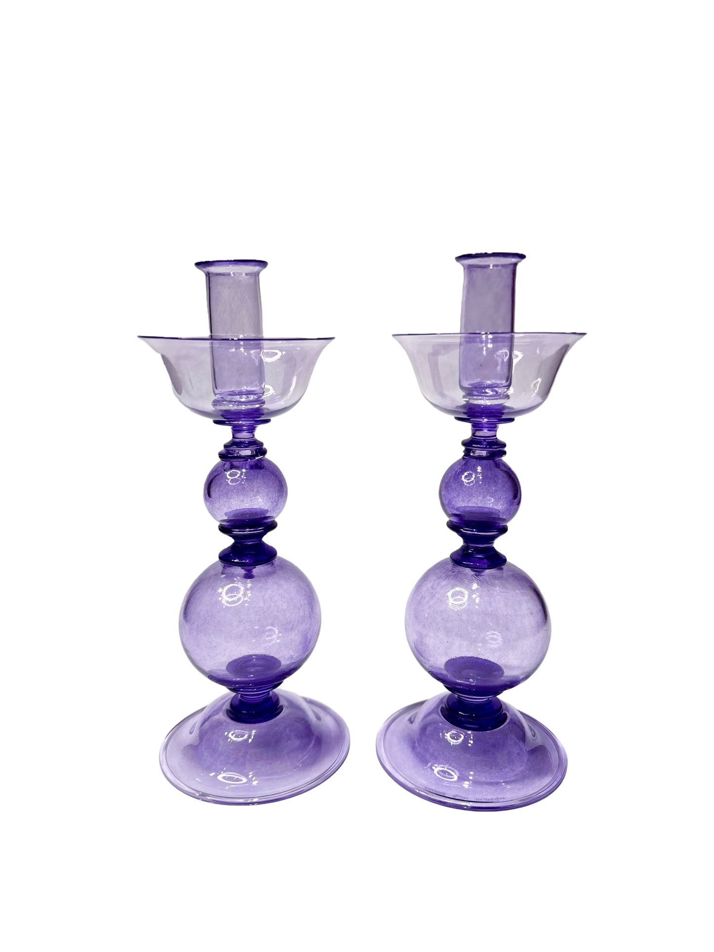 Hand-Blown Candlesticks by Davide Fuin
