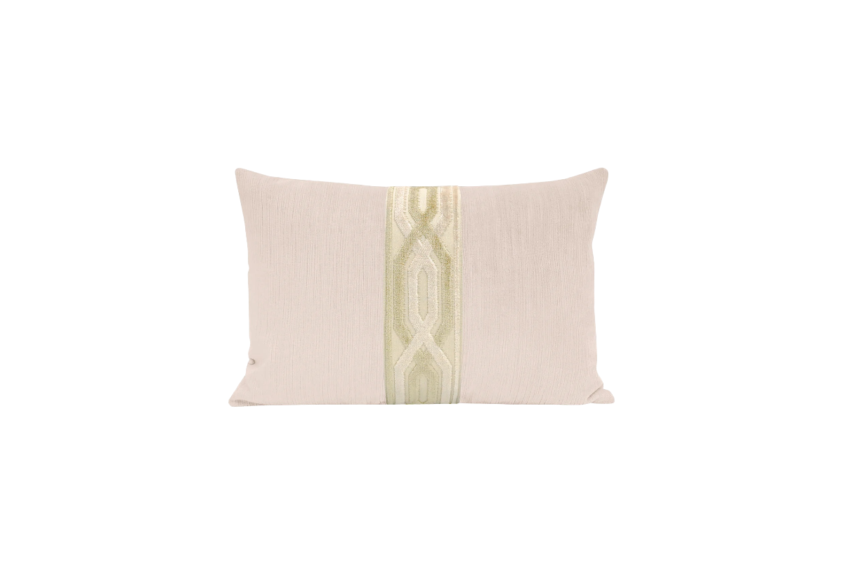 Blush Strie Velvet 12x18 Pillow