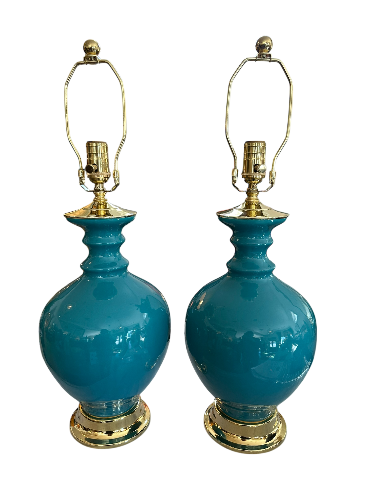 Hico Lamp - Glossy Aqua