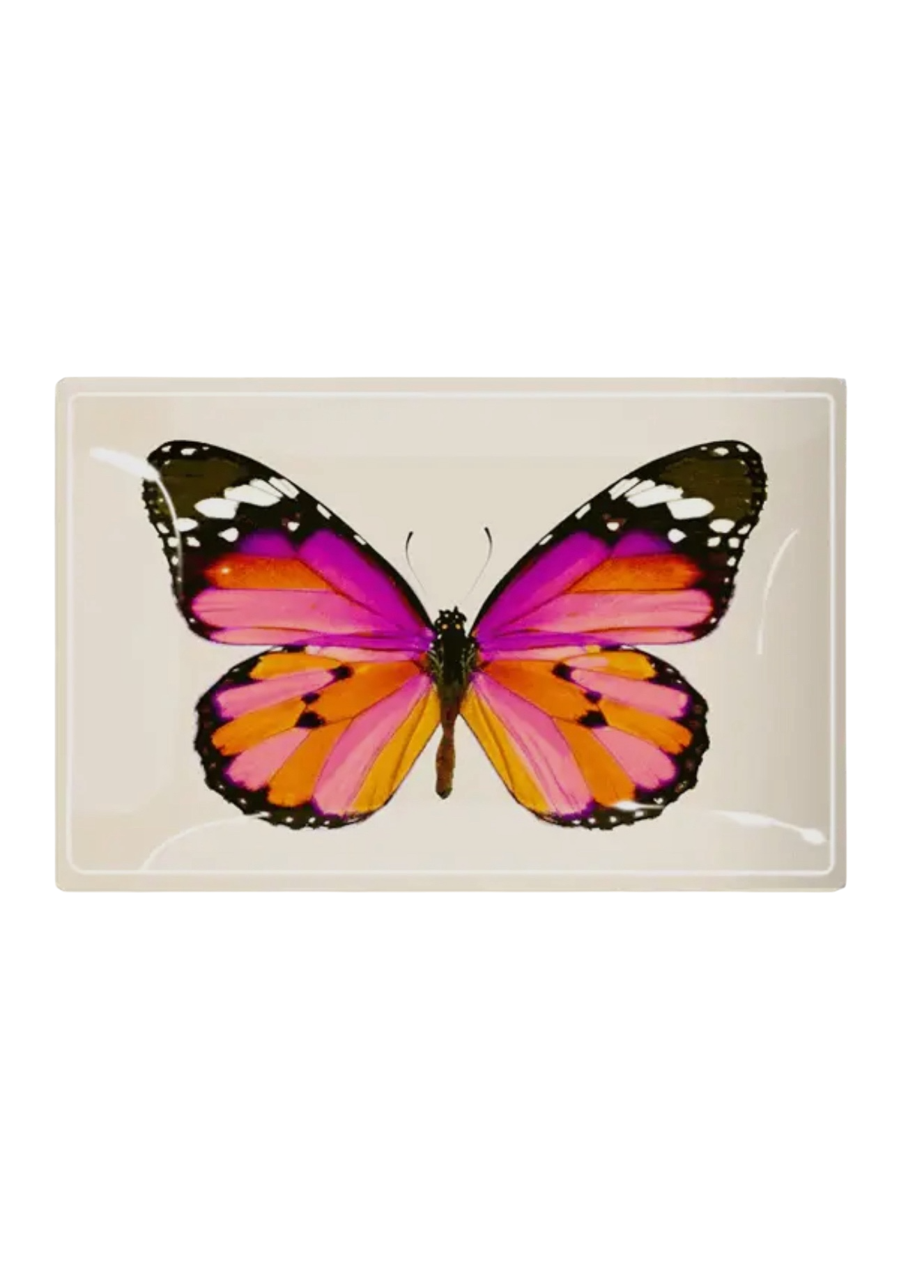 Pink Sardinia Butterfly Decoupage Tray