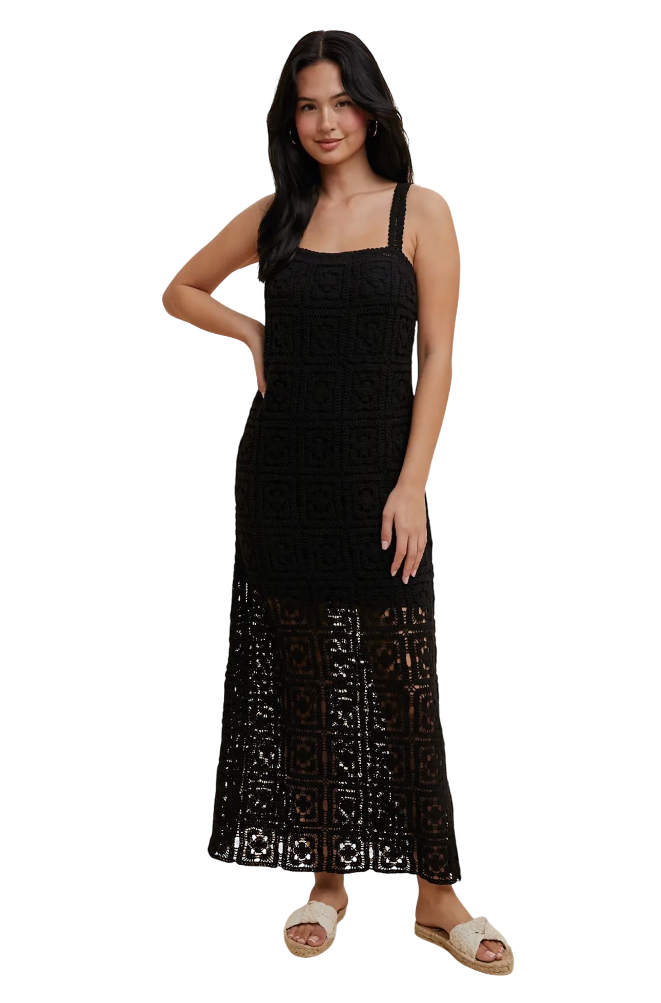 Crochet Maxi Tank Dress