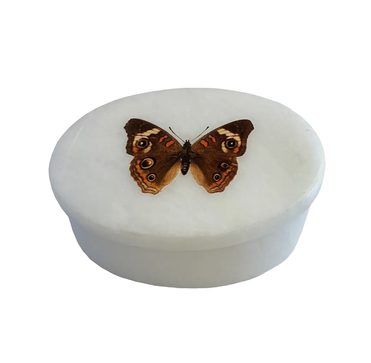 Oval Soapstone Jewelry Box
