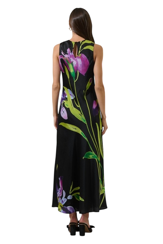 Iris Satin Midi Dress