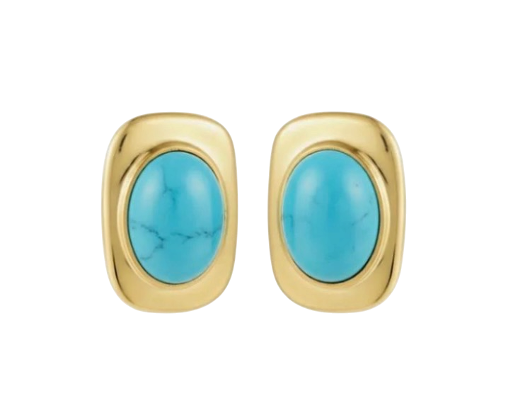 Turquoise Gold Earrings