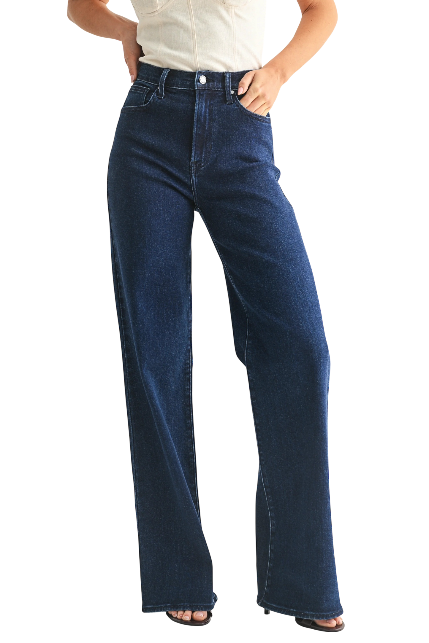 Palazzo Jean in Dark Denim