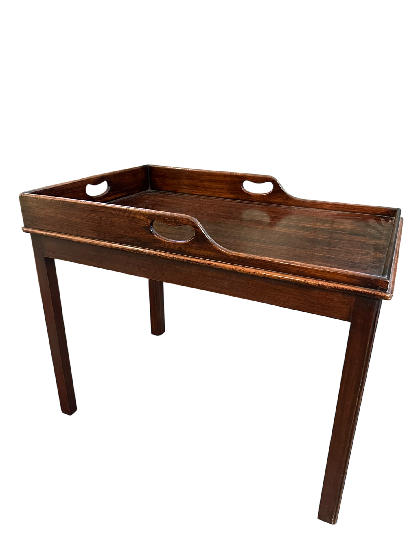 English Mahogany Butler’s Tray on Stand