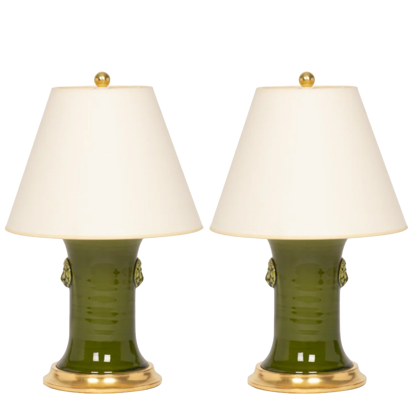 Patricia with Lions Small Lamp in Spruce