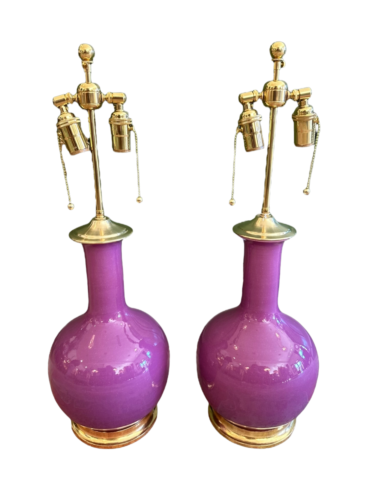 Single Gourd Medium Lamp in Lavender