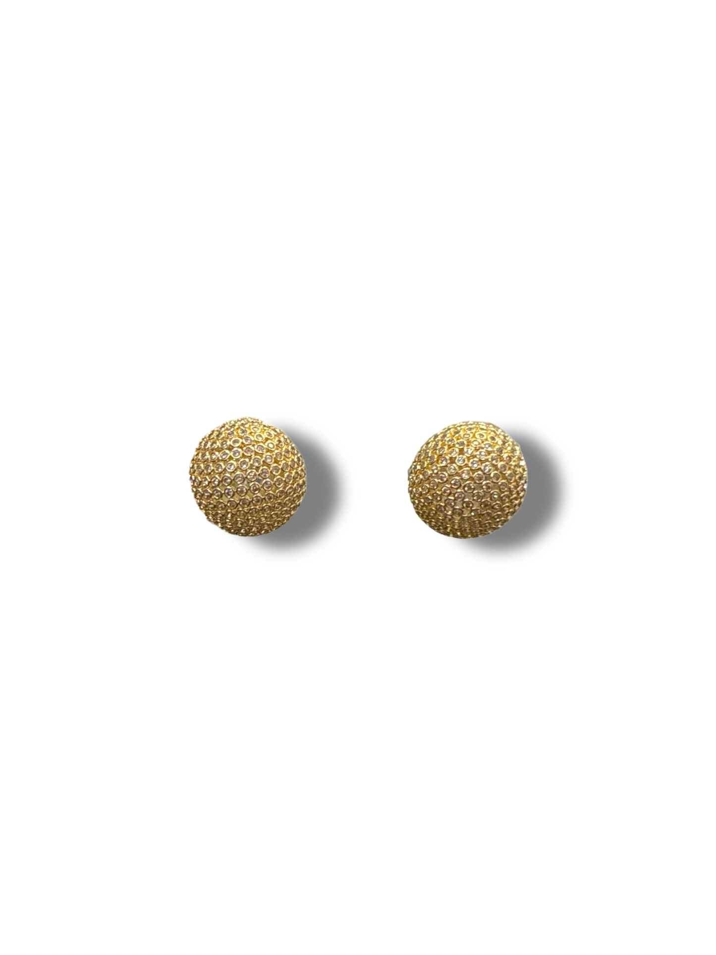 Pave Button Studs