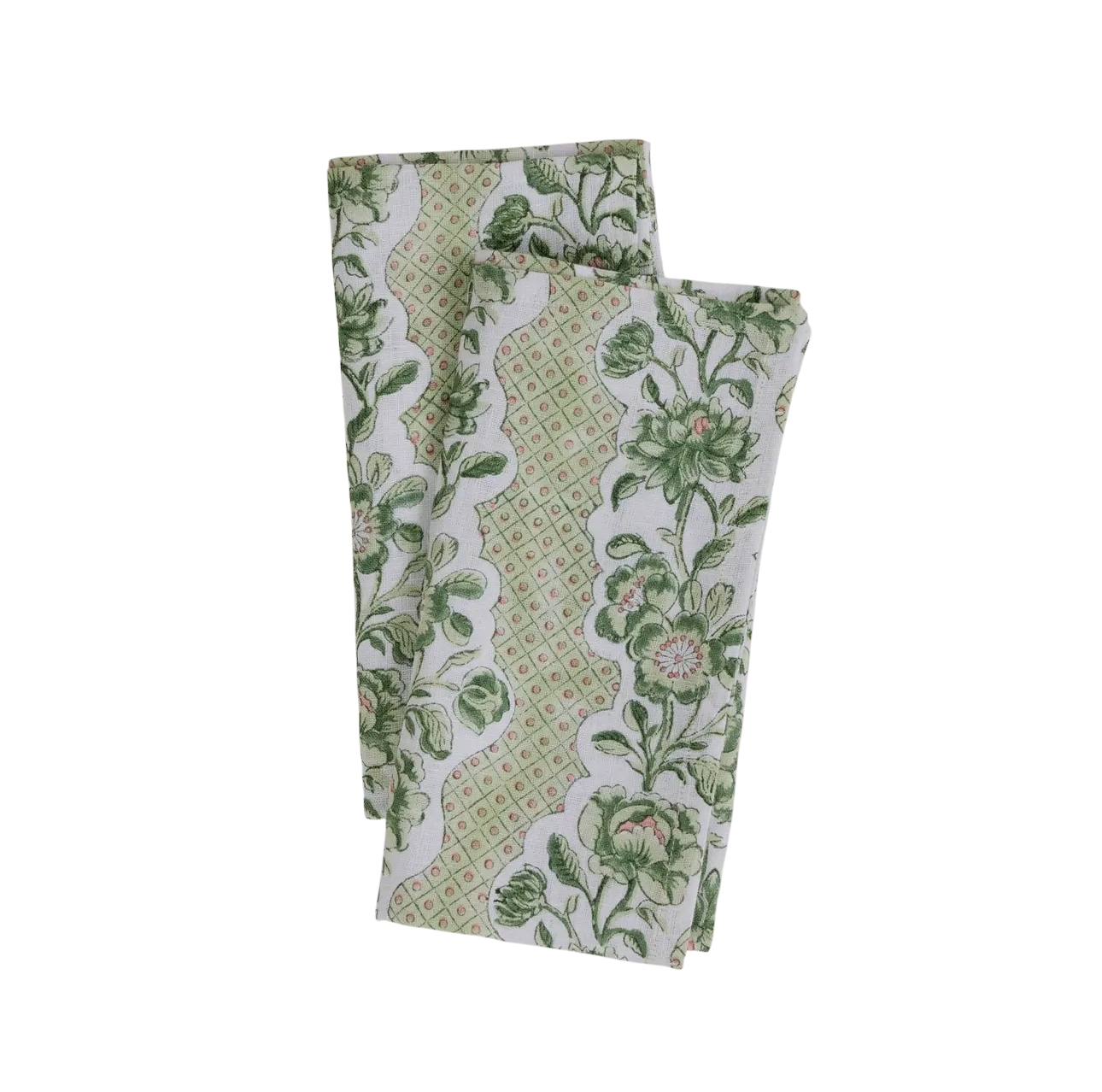 Block-Printed Linen Napkin Set of 2