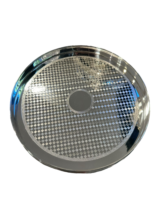 Vintage 11.25" Round Gallery Tray