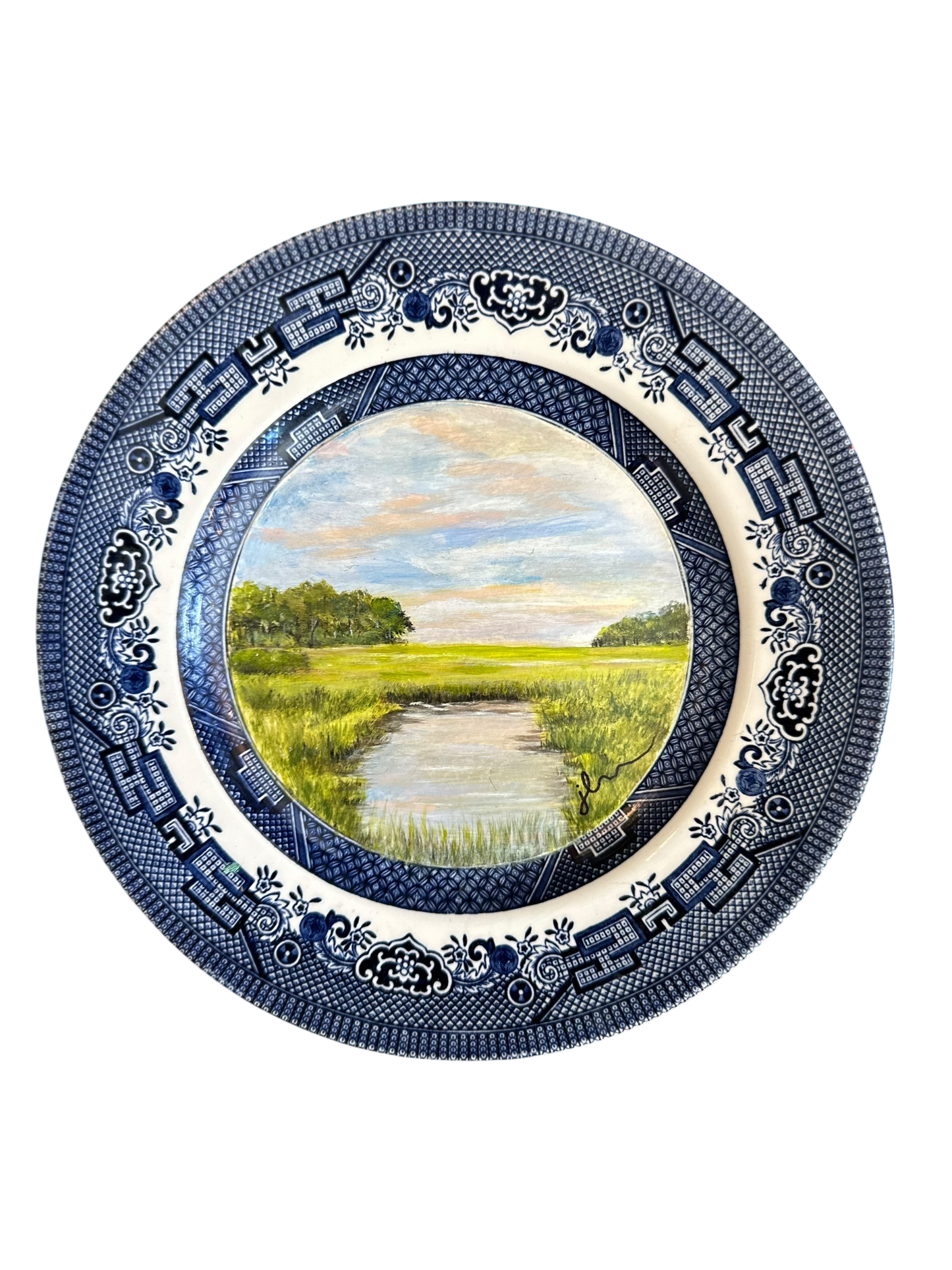 Jenn Leverett Art - Landscape on Blue Willow II