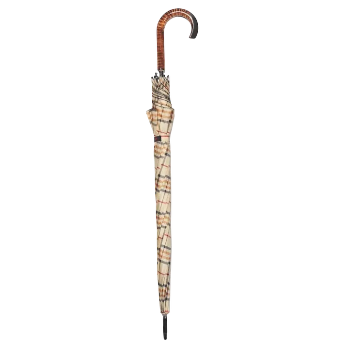 Tan Tartan Maple Crook Umbrella II