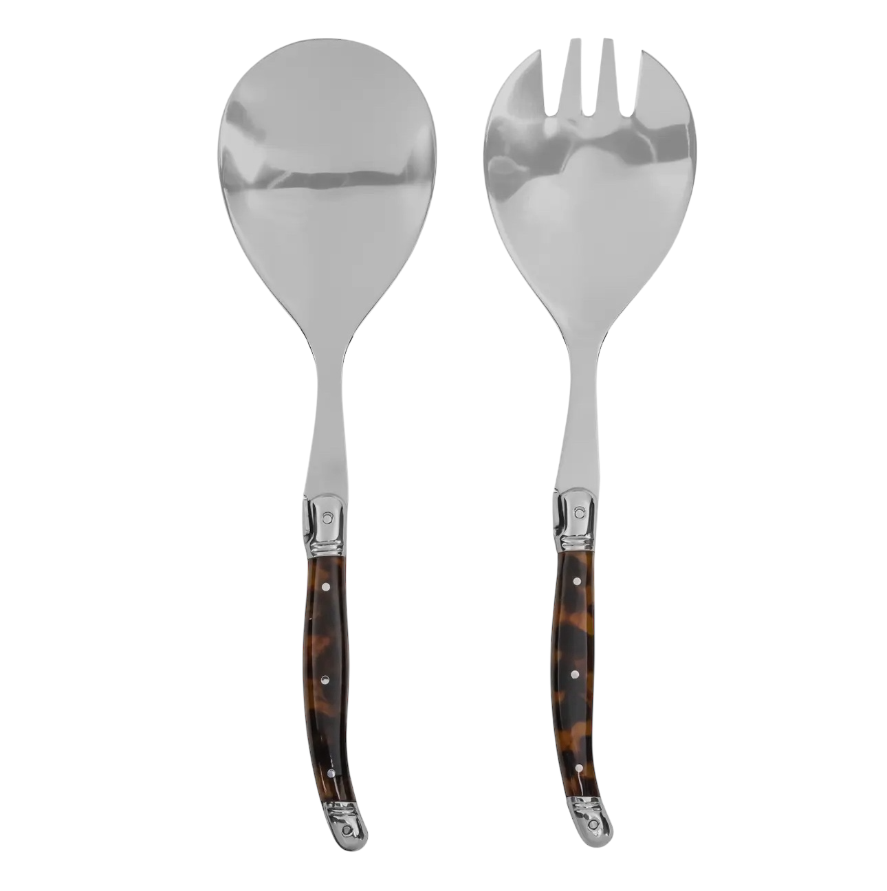 Laguiole Tortoise Shell Salad Servers