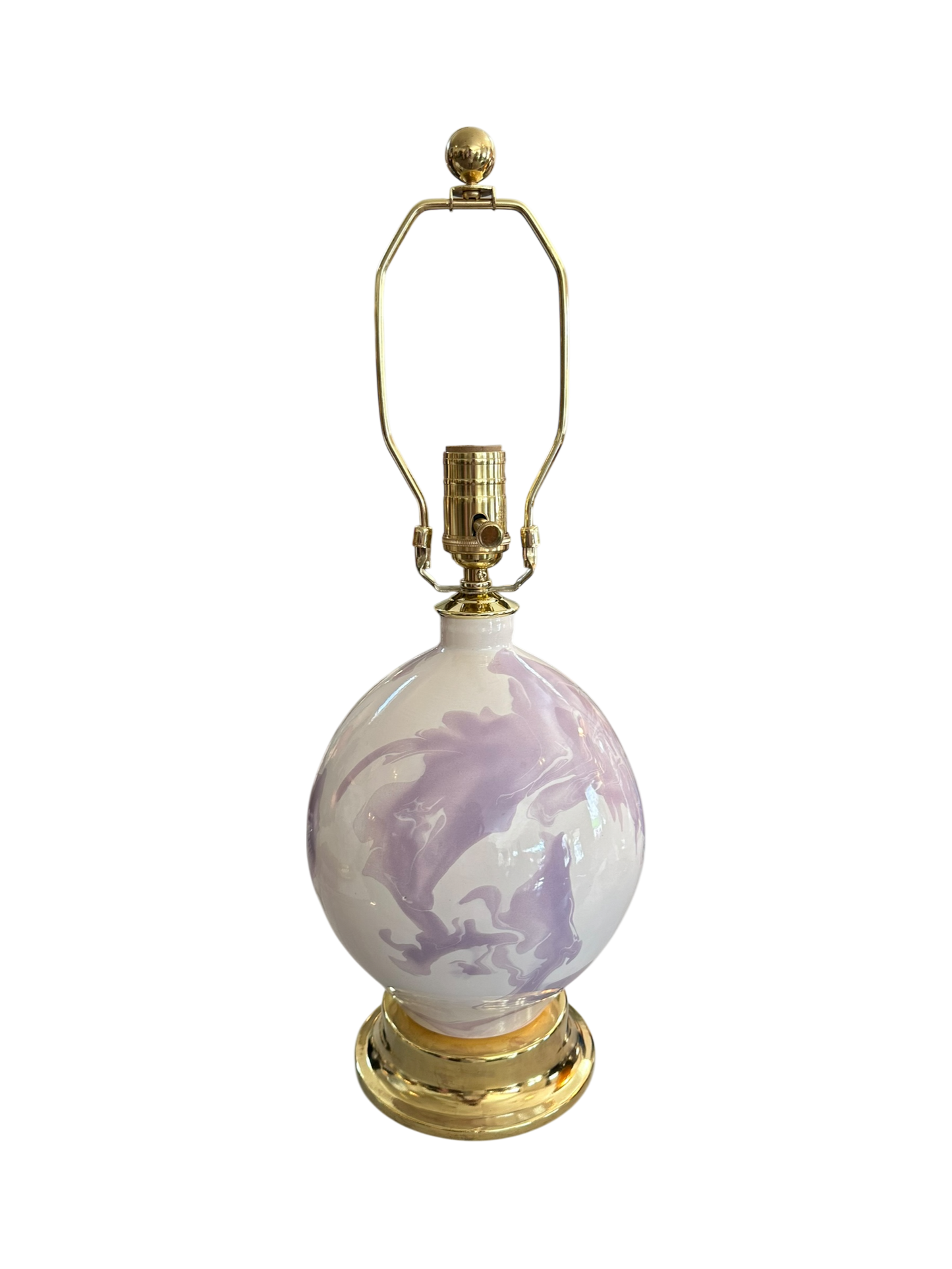 Maypearl Lamp in Lilac & White Geode