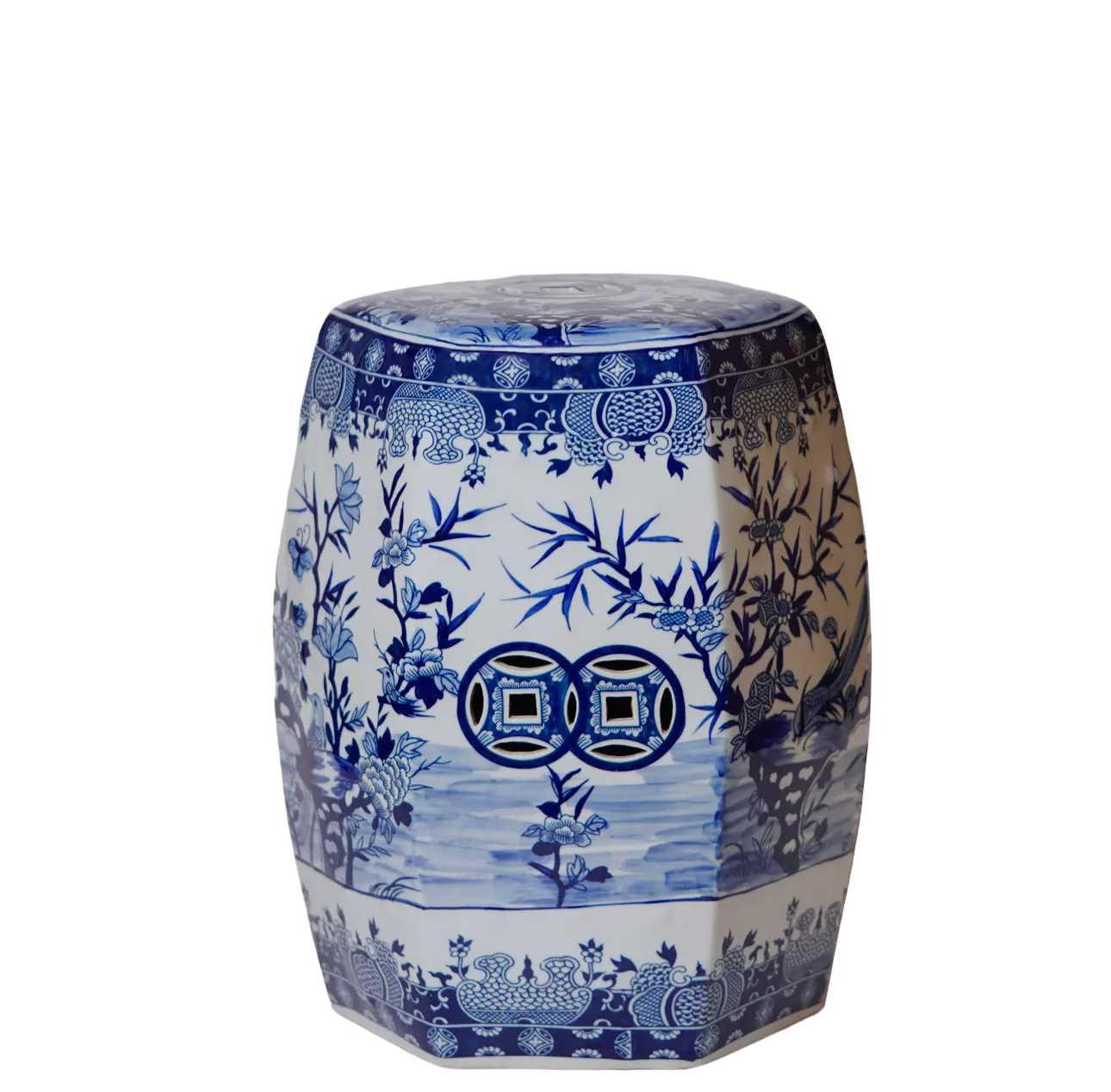 Floral Blue and White Porcelain
Garden Seat