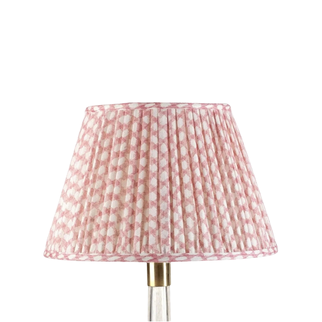 Fermoie Pink Wicker Lampshade
