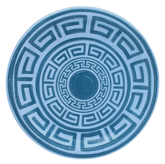 Greek Key Pavilion Plates - 8 Per Pack