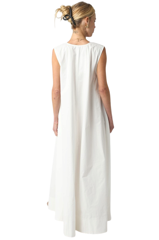 Off White Poplin Maxi