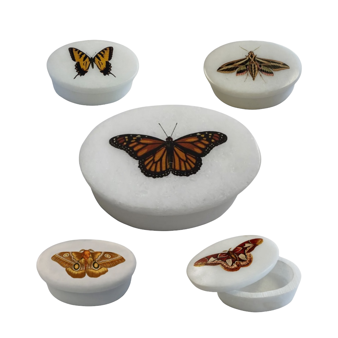 Oval Soapstone Jewelry Box
