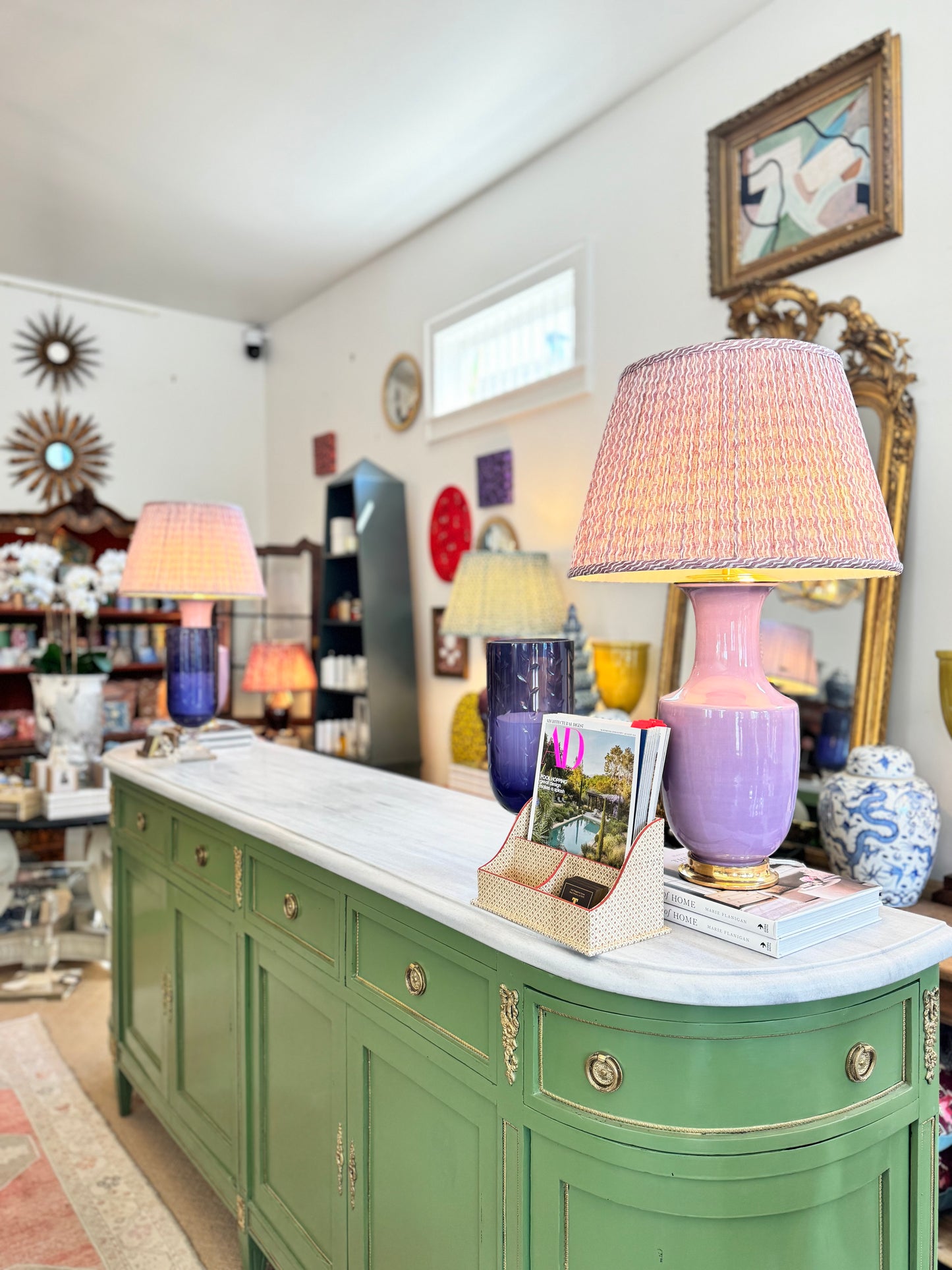 Christopher Spitzmiller Ming Lamps in Thistle