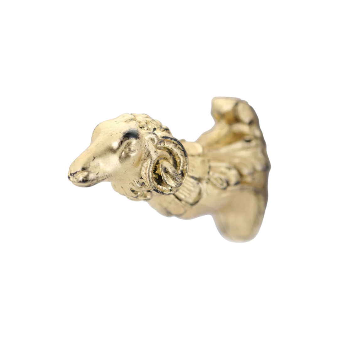Gilded Ram Coat Hanger