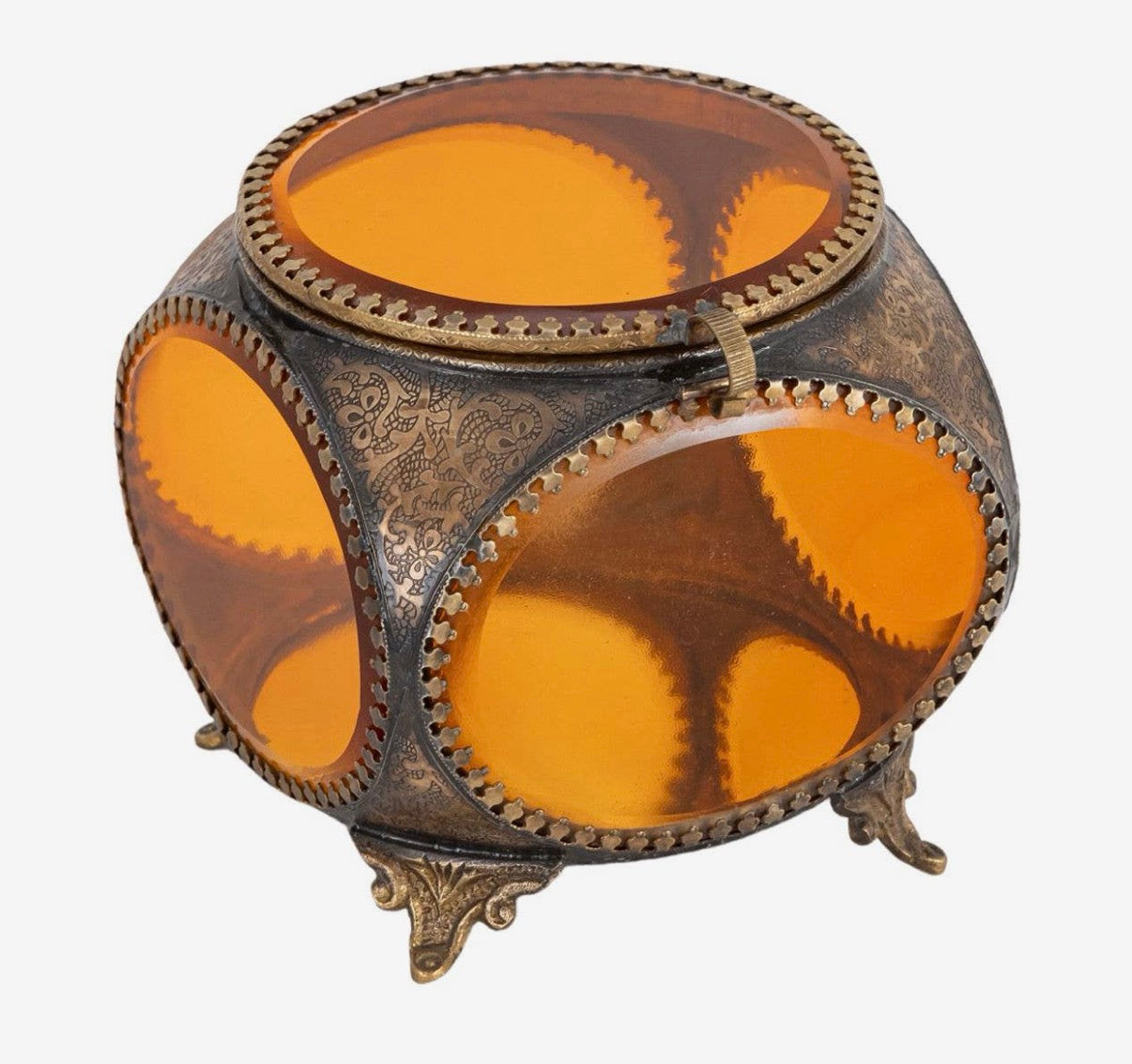 French Amber Jewelry Box