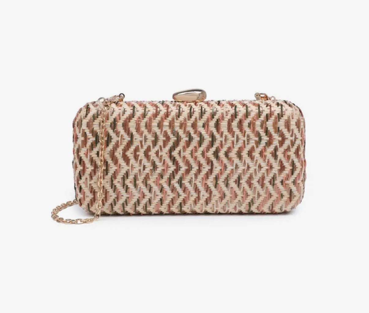 Chevron Woven Evening Purse