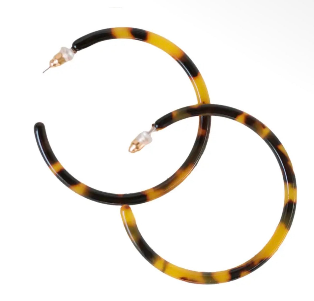 Skinny Tortoise Hoop Earrings