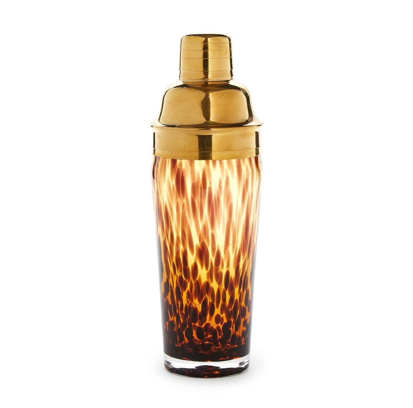 Tortoise Print Glass Cocktail Shaker