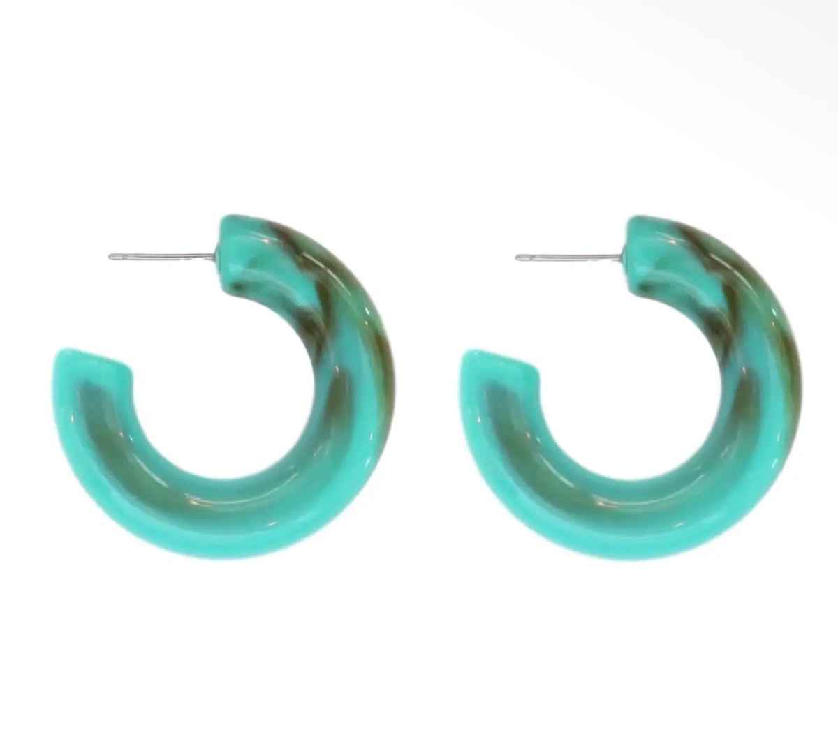 Stone Hoop Earrings- 2 Styles!