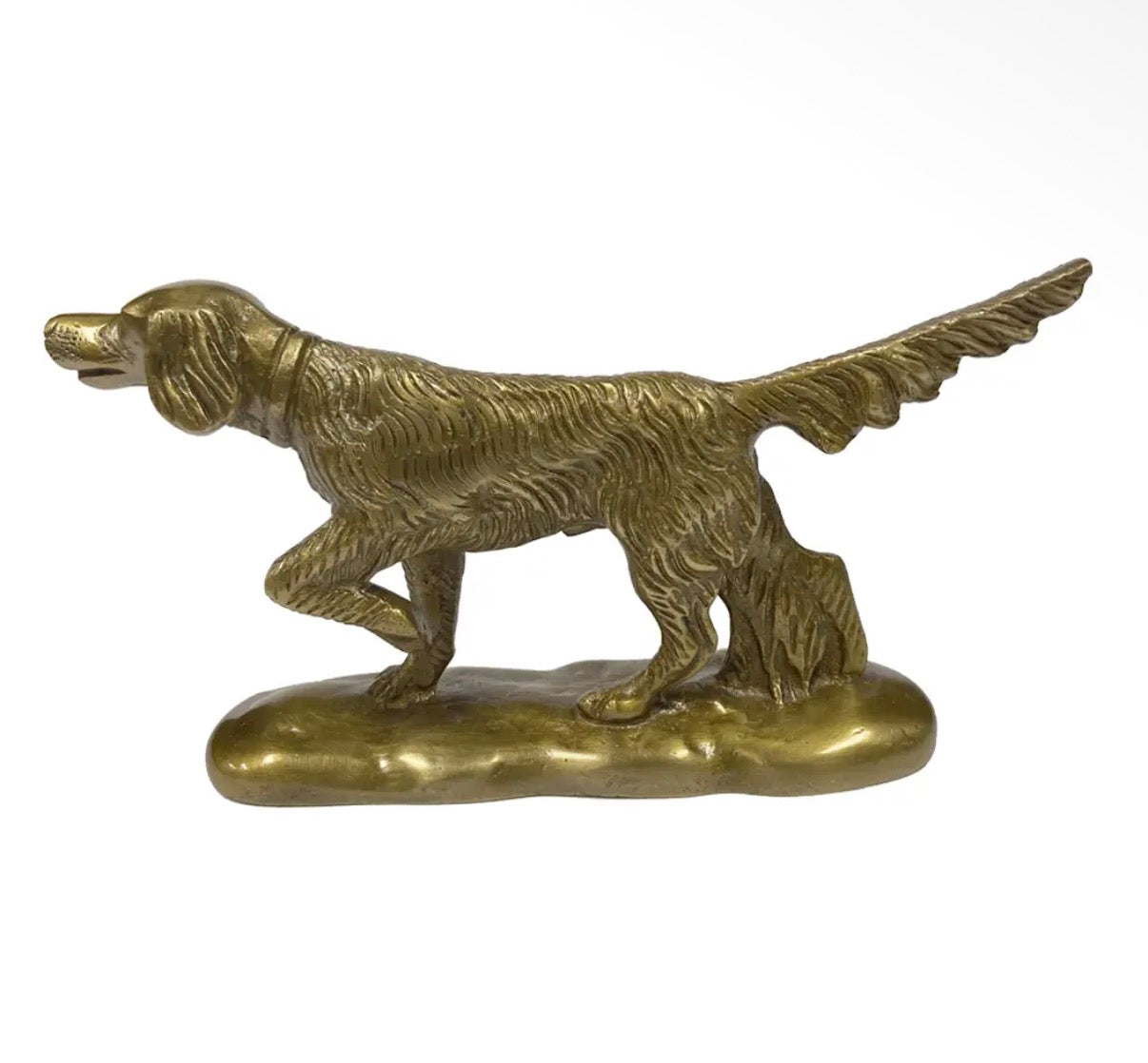 Brass Pointer Dog Paperweight