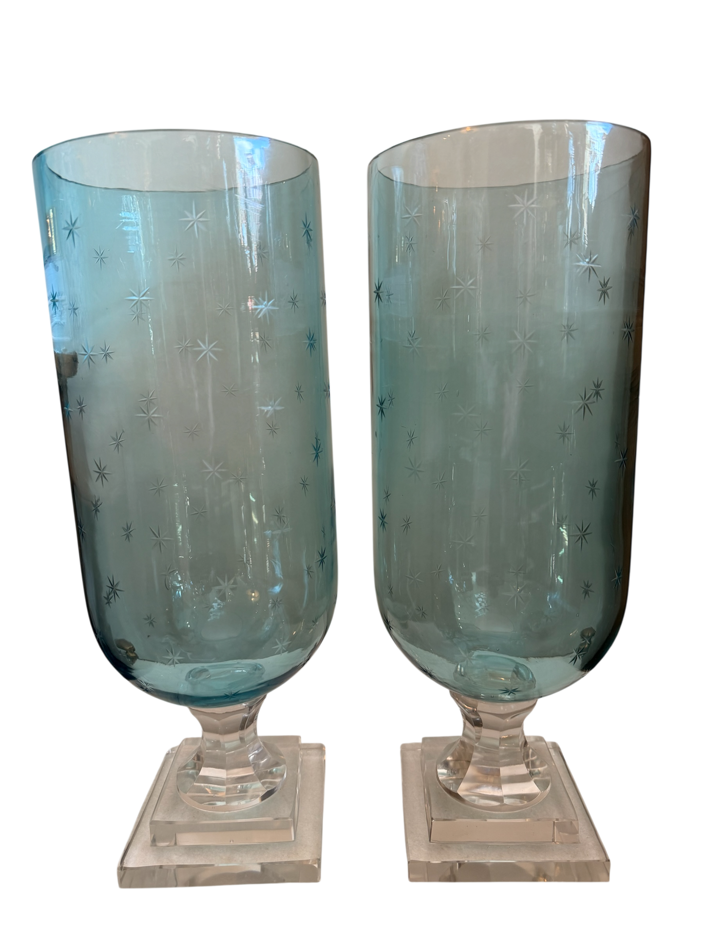 Pair of Blue Star Etched Hurricanes
