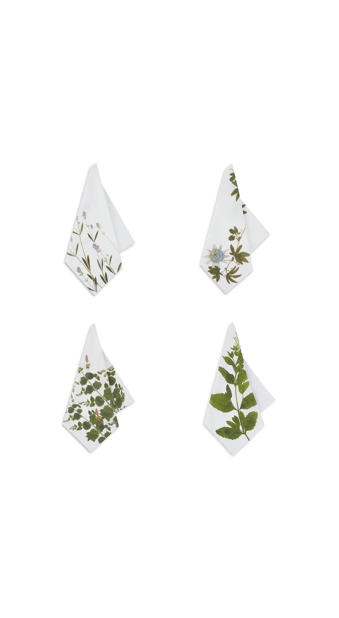 Set of Four ‘Tisane' Herb Napkins- 20”x20”
