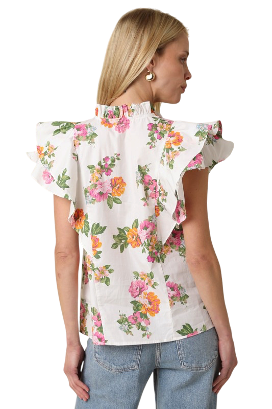 Floral Ruffle Blouse