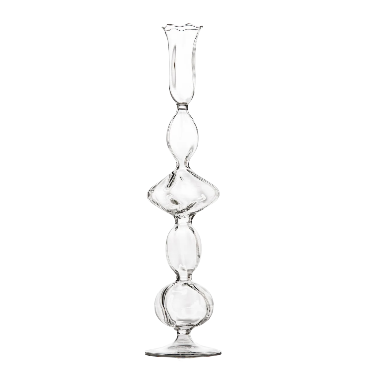 Clear Glass Candlesticks
