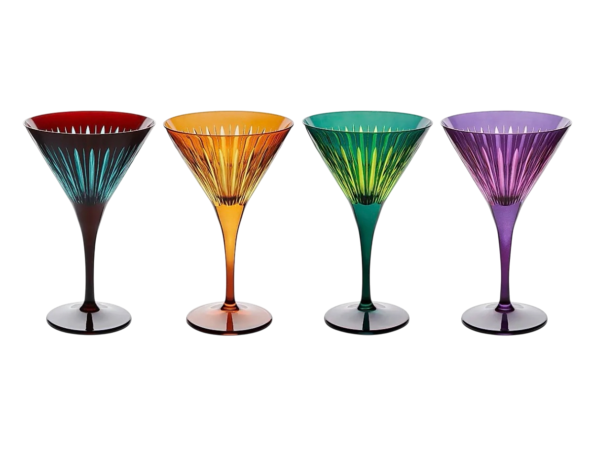 Prism Martini Glasses - Assorted