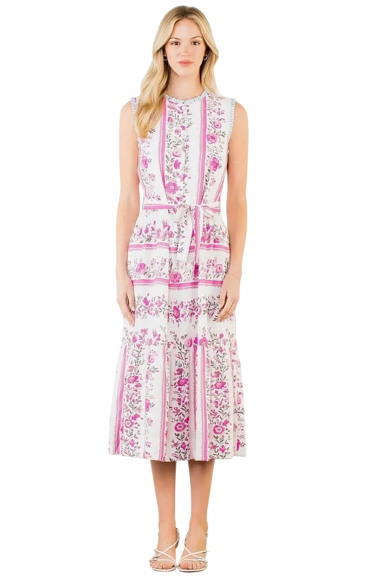 Sleeveless Floral Midi
