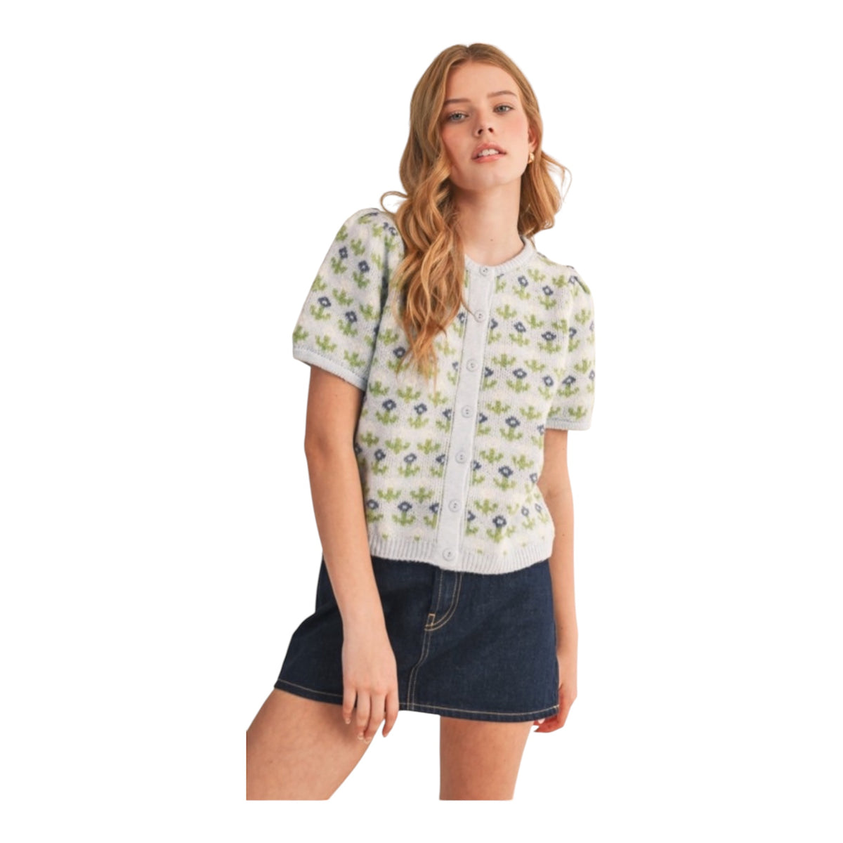 Floral Short Sleeve Sweater- 2 Styles!