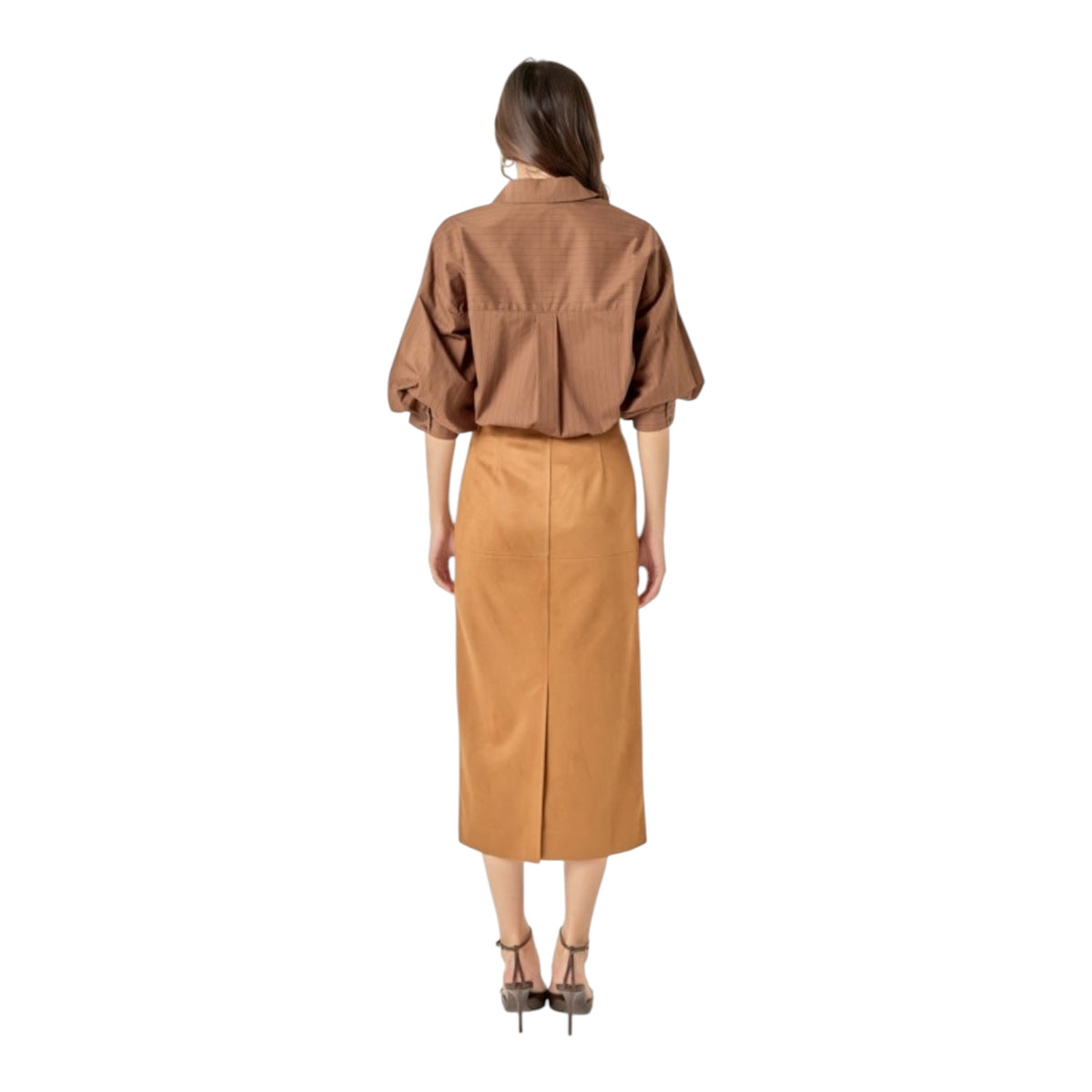 Suede Midi Skirt
