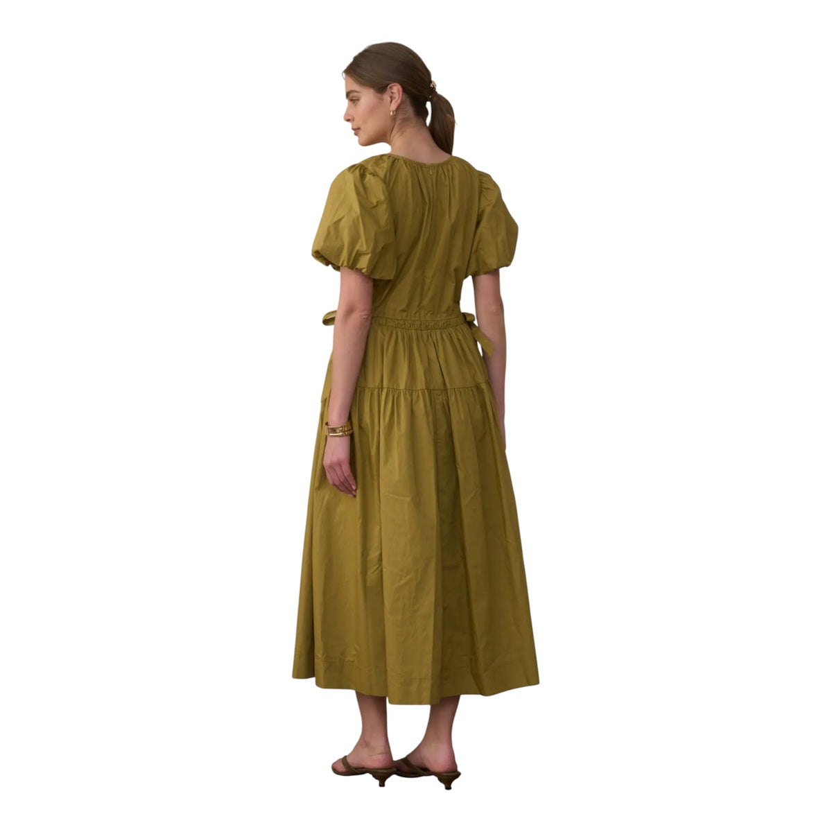 Citron Tie Midi Dress