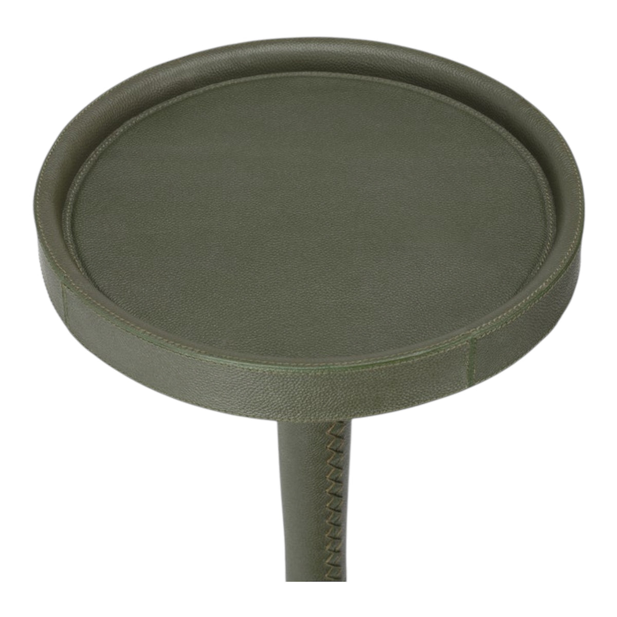 Nash Leather Drink Table in Forest