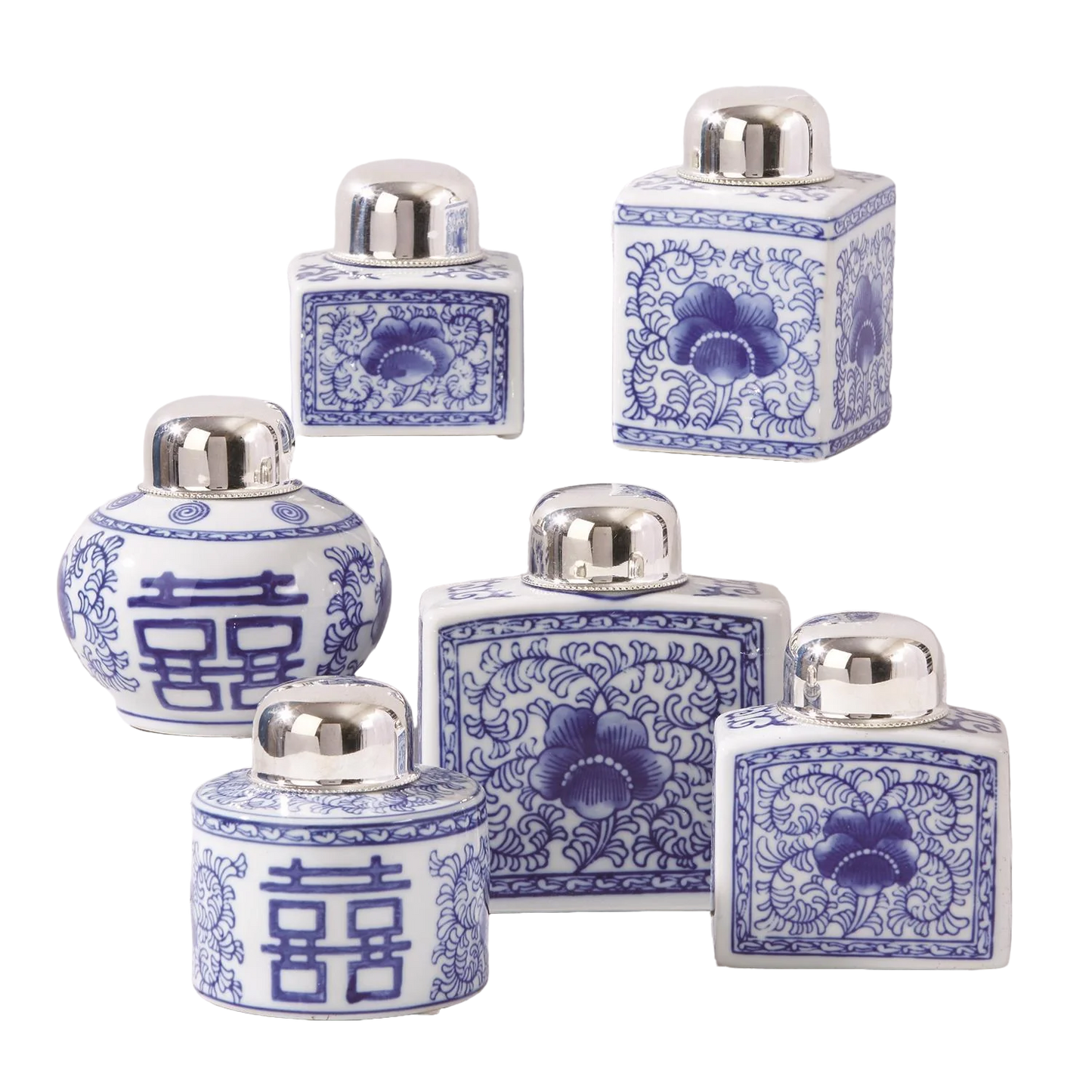 Blue Canton Tea Caddy