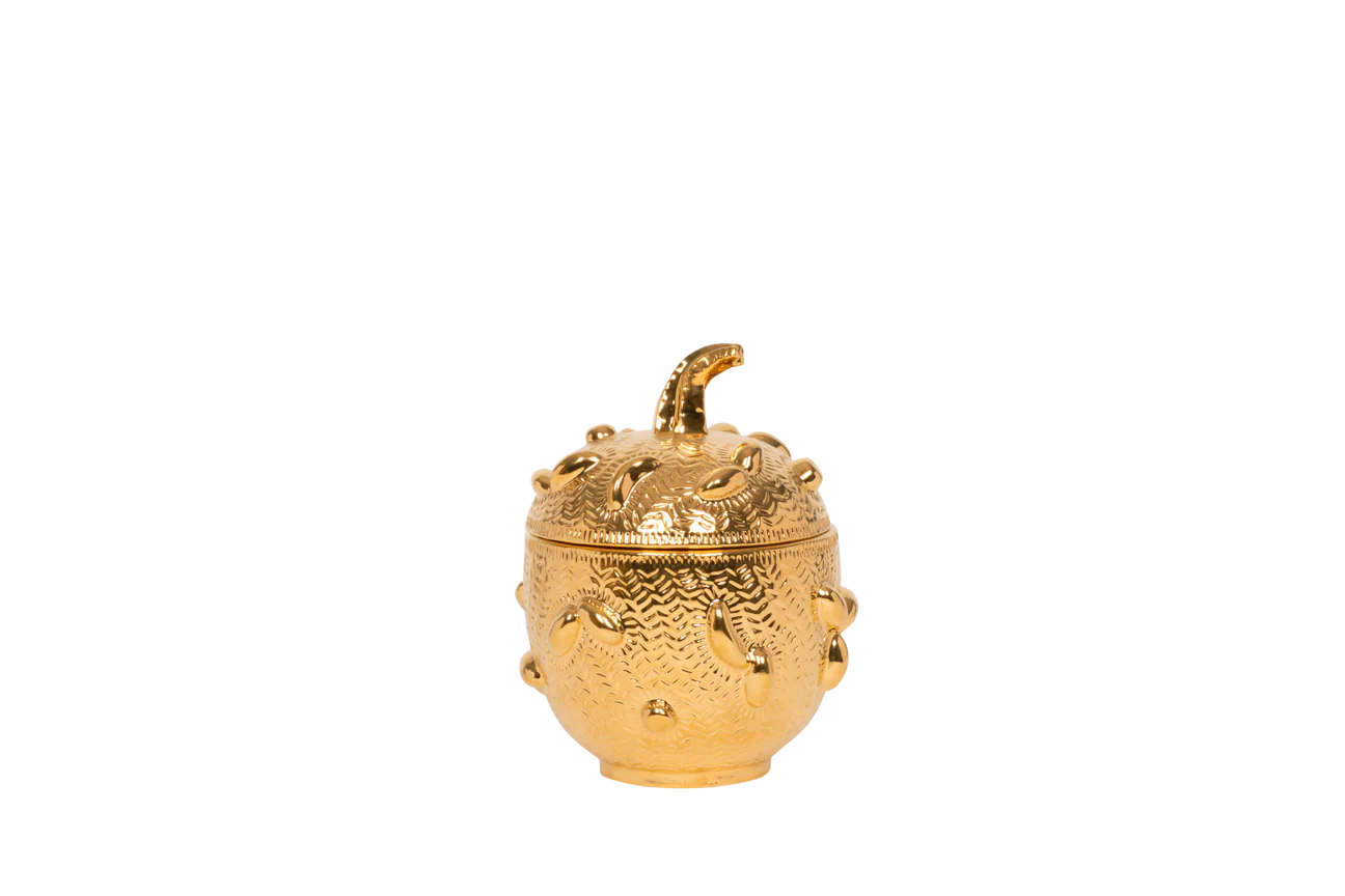 Naturalistic Gourd in Gold Luster